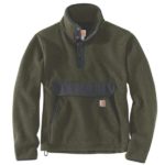 RELAXED FIT FLEECE PULLOVER-BASIL HEATHER-S
