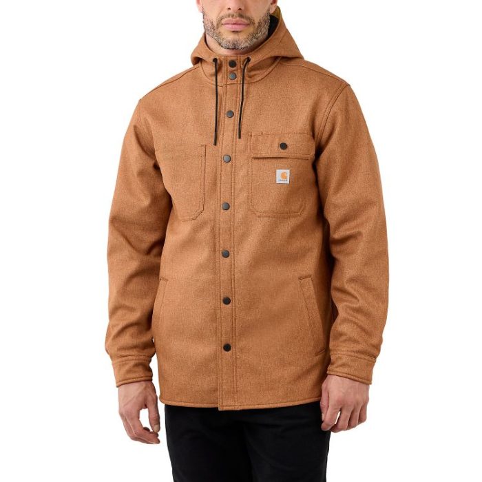 .105022. Relaxed fit heavyweight hooded shirt jacket