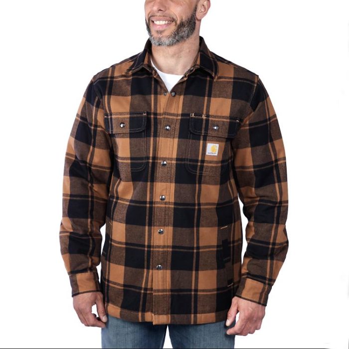 .105939. Flannel sherpa-lined shirt jac